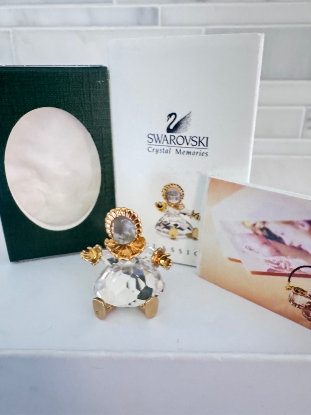 Swarovski “Baby” Figurine Crystal Memories Box Vintage Retired 1998 Collectible